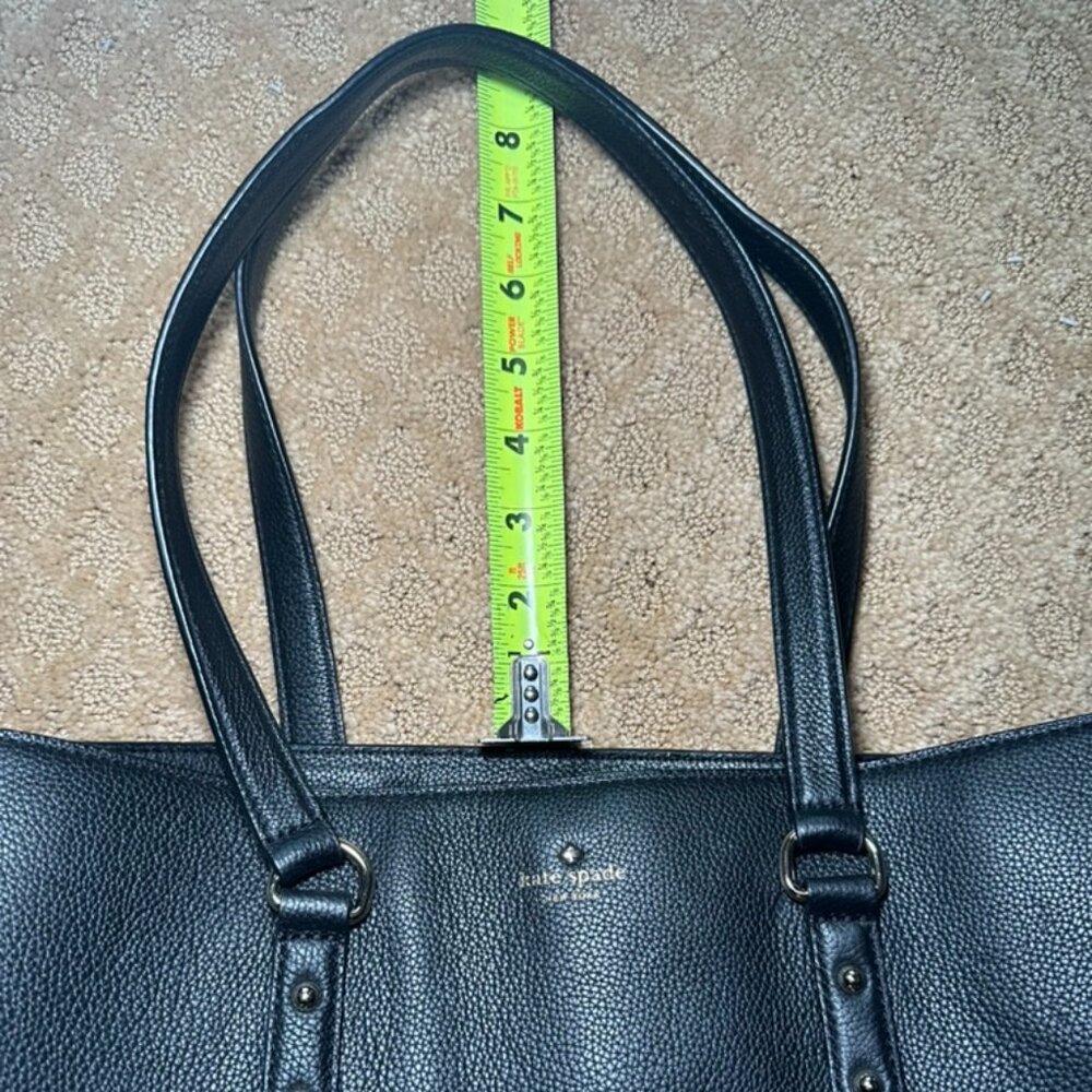 Kate Spade Larchmont Avenue Evangelie Satchel - Black with Gold Hardware - Picture 12 of 14